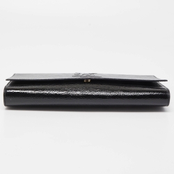Pre Owned Saint Laurent Black Patent Leather Belle De Jour Flap Clutch