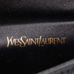 Pre Owned Saint Laurent Black Patent Leather Belle De Jour Flap Clutch