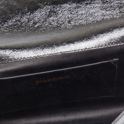 Pre Owned Saint Laurent Black Patent Leather Belle De Jour Flap Clutch