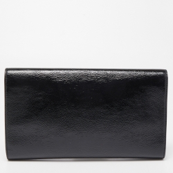 Pre Owned Saint Laurent Black Patent Leather Belle De Jour Flap Clutch