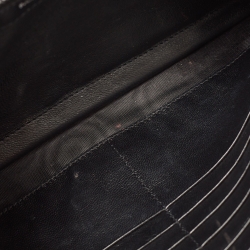Saint Laurent Black Snakeskin Embossed Leather Kate Wallet On Chain