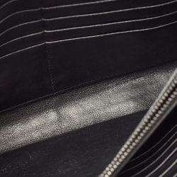 Saint Laurent Black Snakeskin Embossed Leather Kate Wallet On Chain