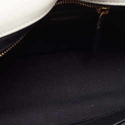 Pre Owned Saint Laurent White Leather Jamie Shoulder Bag