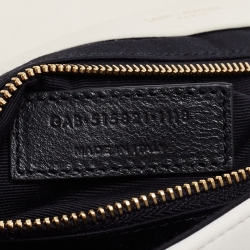 Pre Owned Saint Laurent White Leather Jamie Shoulder Bag