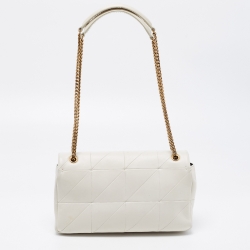Pre Owned Saint Laurent White Leather Jamie Shoulder Bag
