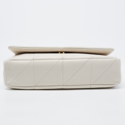 Pre Owned Saint Laurent White Leather Jamie Shoulder Bag