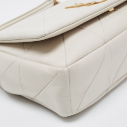 Pre Owned Saint Laurent White Leather Jamie Shoulder Bag