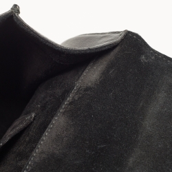 Pre Owned Saint Laurent Black Leather Y-Ligne Clutch