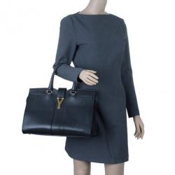 Pre Owned حقيبة سانت لوران جلد أسود وسط كاباس شي