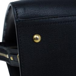 Pre Owned حقيبة سانت لوران جلد أسود وسط كاباس شي