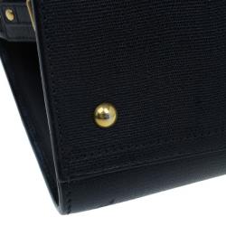 Pre Owned حقيبة سانت لوران جلد أسود وسط كاباس شي