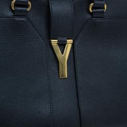 Pre Owned حقيبة سانت لوران جلد أسود وسط كاباس شي