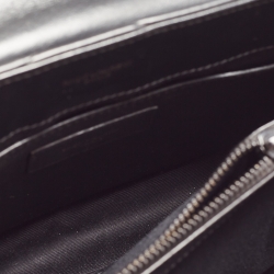 Pre Owned Saint Laurent Black Quilted Leather Small Loulou Shoulder Bag