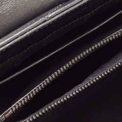 Pre Owned Saint Laurent Black Quilted Leather Small Loulou Shoulder Bag