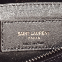 Pre Owned Saint Laurent Black Quilted Leather Small Loulou Shoulder Bag