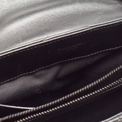 Pre Owned Saint Laurent Black Quilted Leather Small Loulou Shoulder Bag