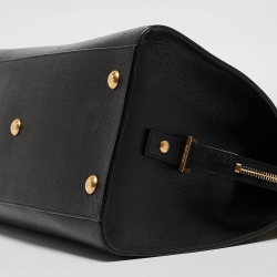 Saint Laurent Black Leather Medium Cabas Y-Ligne Tote
