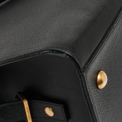 Saint Laurent Black Leather Medium Cabas Y-Ligne Tote