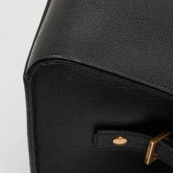 Saint Laurent Black Leather Medium Cabas Y-Ligne Tote