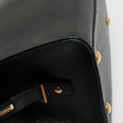 Saint Laurent Black Leather Medium Cabas Y-Ligne Tote