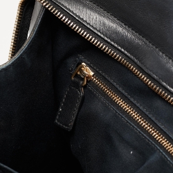 Saint Laurent Black Leather Medium Cabas Y-Ligne Tote