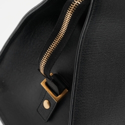 Saint Laurent Black Leather Medium Cabas Y-Ligne Tote