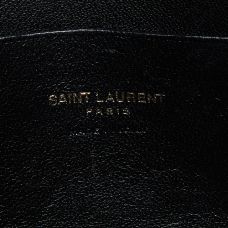 Saint Laurent Black Matelasse Leather Mini Lou Camera Bag