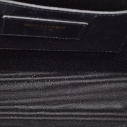 Pre Owned Saint Laurent Black Leather Medium Kate Shoulder Bag