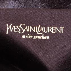 Saint Laurent Paris Olive Green Suede Venise Shoulder Bag