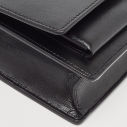 Pre Owned Saint Laurent Black Leather Sunset Top Handle Bag