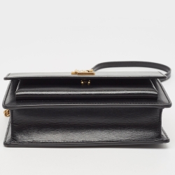 Pre Owned Saint Laurent Black Leather Sunset Top Handle Bag