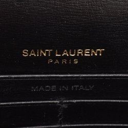 Pre Owned Saint Laurent Black Leather Sunset Top Handle Bag