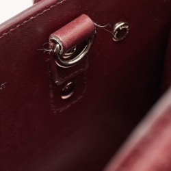 مملوكة مسبقًا Saint Laurent Red Croc Embossed Leather Nano Classic Sac De Jour Tote