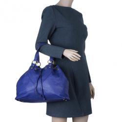 مملوكة مسبقًا Saint Laurent Paris Purple Leather Convertible Shopper Tote