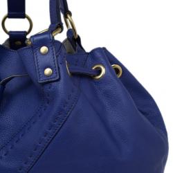 مملوكة مسبقًا Saint Laurent Paris Purple Leather Convertible Shopper Tote