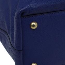 مملوكة مسبقًا Saint Laurent Paris Purple Leather Convertible Shopper Tote