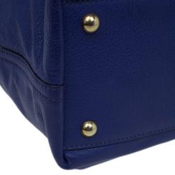 مملوكة مسبقًا Saint Laurent Paris Purple Leather Convertible Shopper Tote