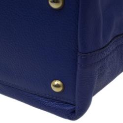 مملوكة مسبقًا Saint Laurent Paris Purple Leather Convertible Shopper Tote