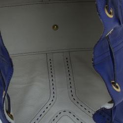 مملوكة مسبقًا Saint Laurent Paris Purple Leather Convertible Shopper Tote