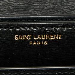 Saint Laurent Black Leather Large Sunset Shoulder Bag