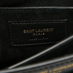Saint Laurent Black Leather Large Sunset Shoulder Bag