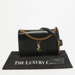 Saint Laurent Black Leather Large Sunset Shoulder Bag