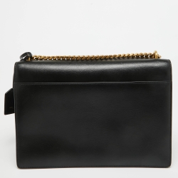 Saint Laurent Black Leather Large Sunset Shoulder Bag