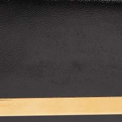 Saint Laurent Black Patent Leather Lutetia Clutch 