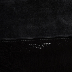 Pre Owned Saint Laurent Black Patent Leather Lutetia Clutch 
