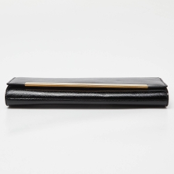 Saint Laurent Black Patent Leather Lutetia Clutch 