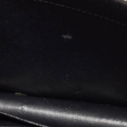 Pre Owned Saint Laurent Black Matelassé Leather Envelope Wallet on Chain