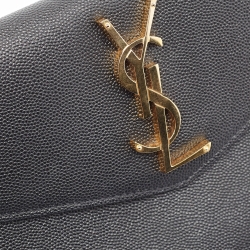 مملوكة مسبقًا حقيبة كلتش سان لوران أب تاون جلد نقشة تمساح أسود