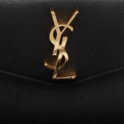 مملوكة مسبقًا حقيبة كلتش سان لوران أب تاون جلد نقشة تمساح أسود