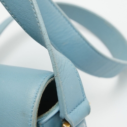 Pre Owned Saint Laurent Blue Leather Medium Chyc Flap Bag
